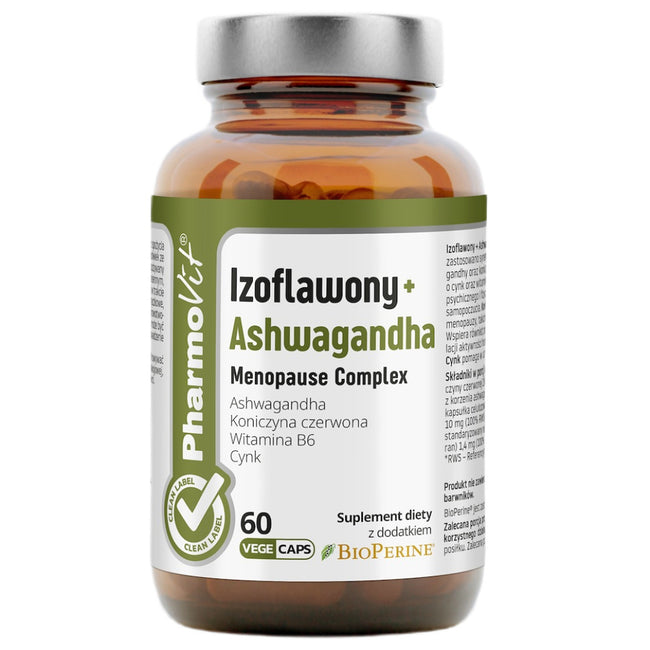 Pharmovit Izoflawony + Ashwagandha Menopause Complex suplement diety 60 kapsułek