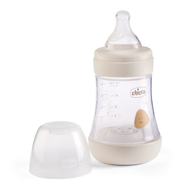 Chicco Perfect5 butelka antykolkowa ze smoczkiem silikonowym przepływ wolny 0m+ Neutrala 150ml