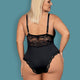 Obsessive 810-TED-1 zmysłowe body z koronką Black L/XL