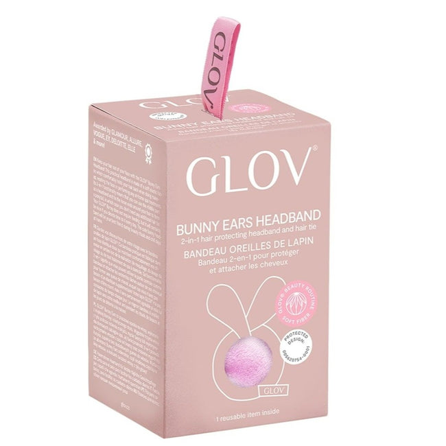 Glov Bunny Ears opaska do włosów 2w1 Pink