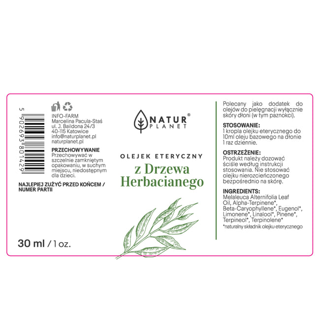 Natur Planet Olejek eteryczny z drzewa herbacianego 30ml