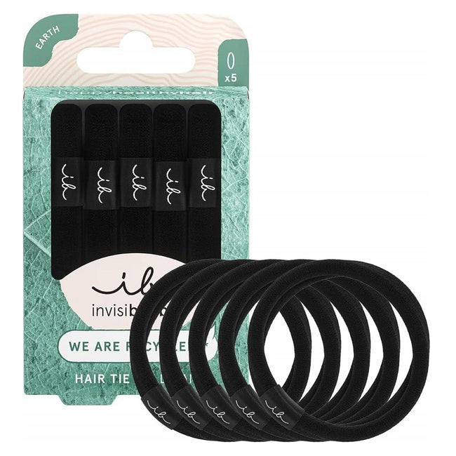 Invisibobble Hair Tie gumki do włosów Black 5szt.