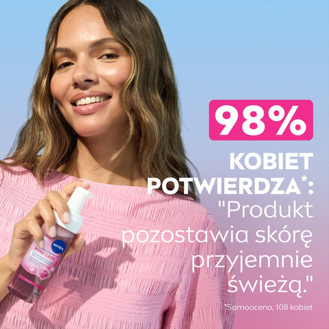 Nivea Rose Touch pianka oczyszczająca do twarzy z organiczną wodą różaną 150ml