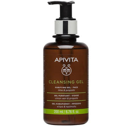 Apivita Cleansing Gel Purifying oczyszczający żel do twarzy z limonką i propolisem 200ml