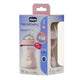 Chicco NaturalFeeling butelka plastikowa ze smoczkiem silikonowym przepływ średni 2m+ Różowa 250ml