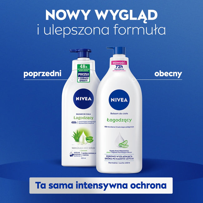 Nivea Łagodzący balsam do ciała z pompką z Aloesem 625ml