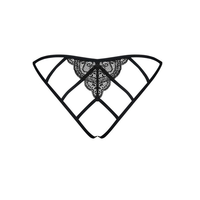 Obsessive Miamor Crotchless Panties figi otwarte Black L/XL