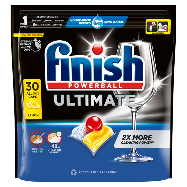 Finish Ultimate Lemon kapsułki do mycia naczyń w zmywarce 30szt