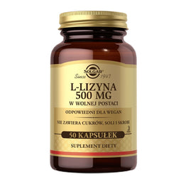 Solgar L-lizyna 500mg suplement diety 50 kapsułek