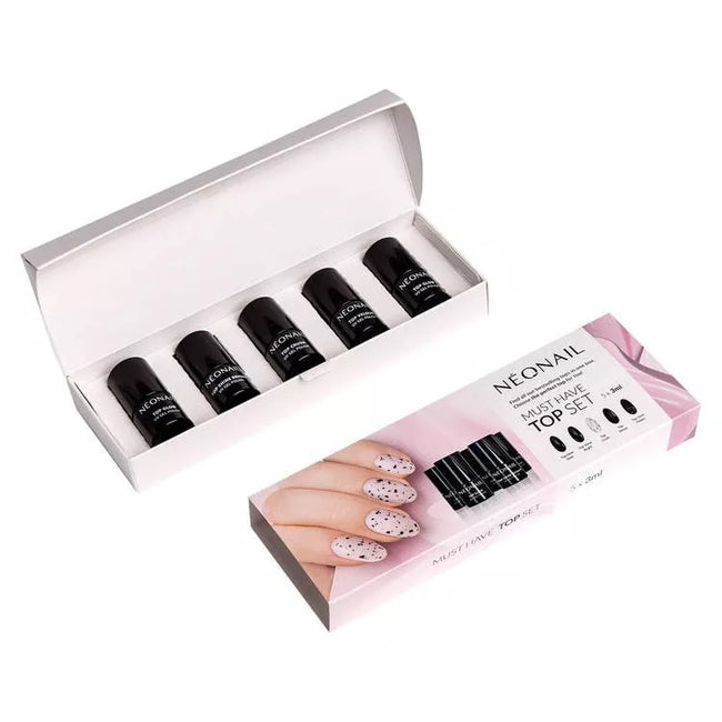 NeoNail Must Have Top zestaw topów hybrydowych 5x3ml
