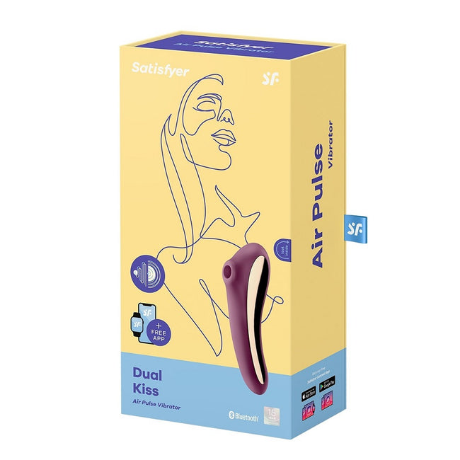 Satisfyer Dual Kiss stymulator łechtaczki i punktu G Wine Red
