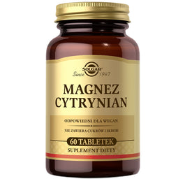 Solgar Magnez Cytrynian suplement diety 60 tabletek