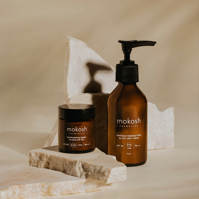 Mokosh Nawilżająco-łagodzący lotion do ciała dłoni i twarzy SPF30 Aloes 90ml