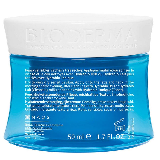 Bioderma Hydrabio Creme bogaty krem głęboko nawilżający do twarzy 50ml