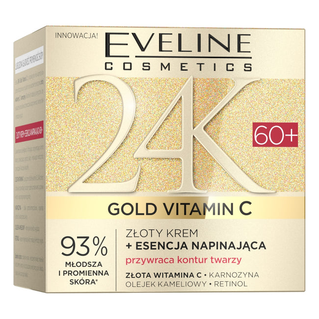 Eveline Cosmetics 24K Gold Vitamin C złoty krem + esencja napinająca 60+ 50ml
