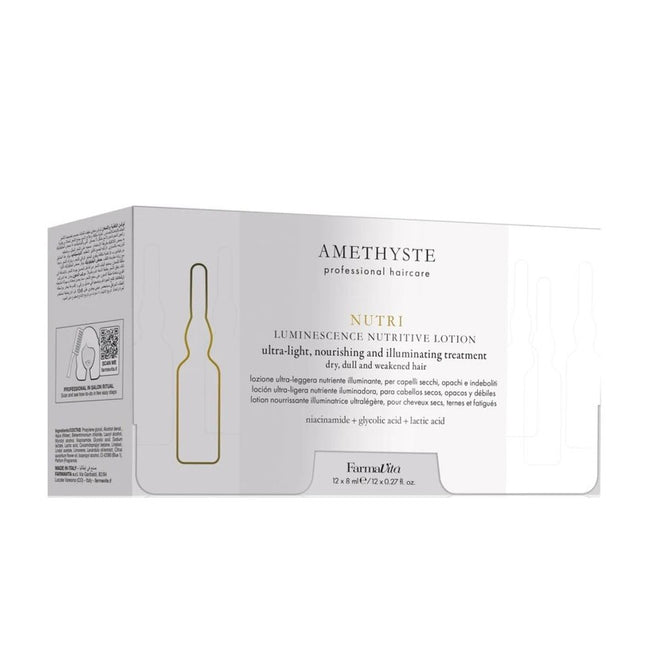 Farmavita Amethyste Nutri lotion rozświetlający do włosów suchych i osłabionych 12x8ml