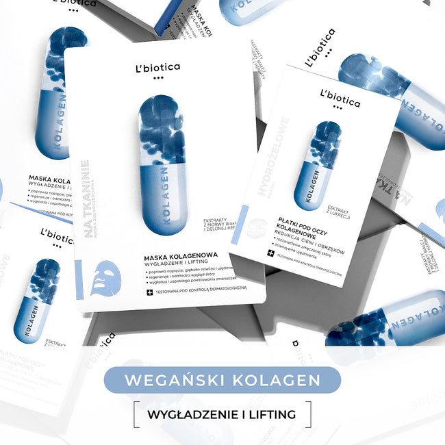 L'biotica Maska kolagenowa na tkaninie - wygładza i liftinguje 23ml