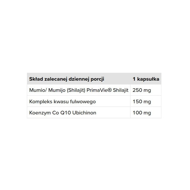 Doctor Life Shilajit Elite & Q10 Complex with PrimaVie suplement diety wspierający zdrowie serca i zmniejszający zmęczenie 60 kapsułek