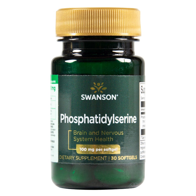 Swanson Phosphatidylserine 100mg suplement diety wspierający zdrowie mózgu 30 kapsułek żelowych