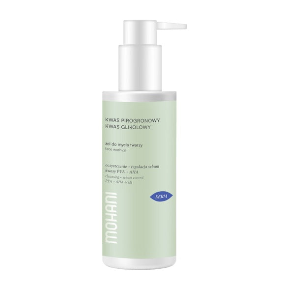 Mohani Derm żel do mycia twarzy z kwasem pirogronowym i glikolowym 150ml