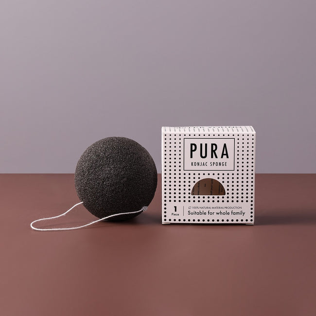 Sister Young Pura Konjac Sponge gąbka do mycia twarzy Black