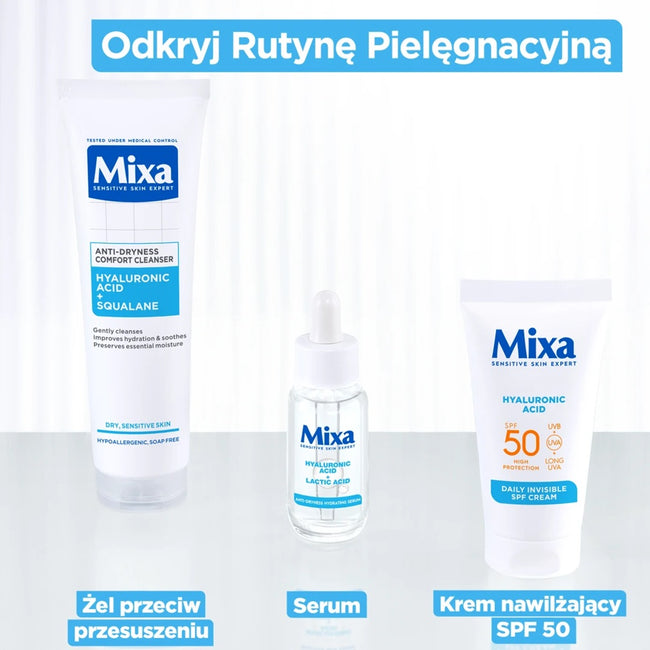 MIXA Comfort Cleanser żel do mycia twarzy przeciw przesuszeniom Kwas hialuronowy + Skwalan 150ml