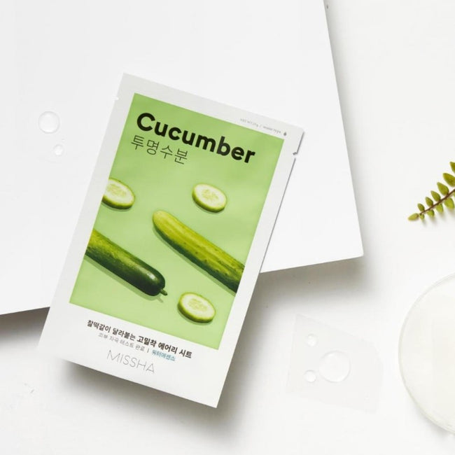 Missha Airy Fit Sheet Mask nawilżająca maseczka w płachcie z ekstraktem z ogórka Cucumber 19ml