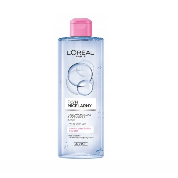 L'Oreal Paris Paryż Nocą zestaw False Lash Bambi Oversized Eye tusz do rzęs Intense Black 8.9ml + Skin Expert płyn micelarny do skóry wrażliwej i suchej 400ml