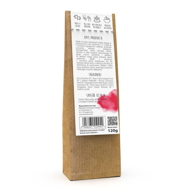LAB NATURE Prawdziwe mydło do skóry suchej Olej z Czerwonej Palmy 120g