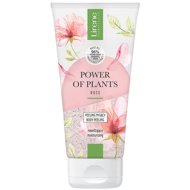 Lirene Power of Plants nawilżający peeling myjący Róża 175ml