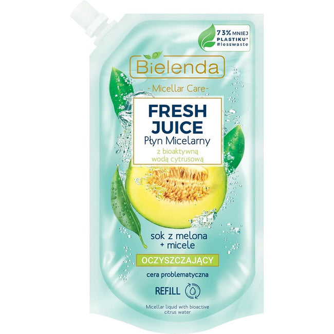 Bielenda Fresh Juice płyn micelarny oczyszczający z bioaktywną wodą cytrusową Melon Doypack 500ml