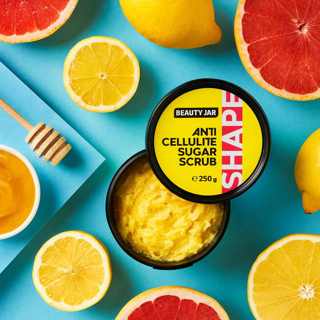 BEAUTY JAR Anti-Cellulite Sugar Scrub cukrowy peeling antycellulitowy do ciała 250g