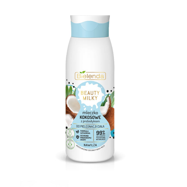 Bielenda Beauty Milky mleczko kokosowe z prebiotykiem do pielęgnacji ciała 400ml