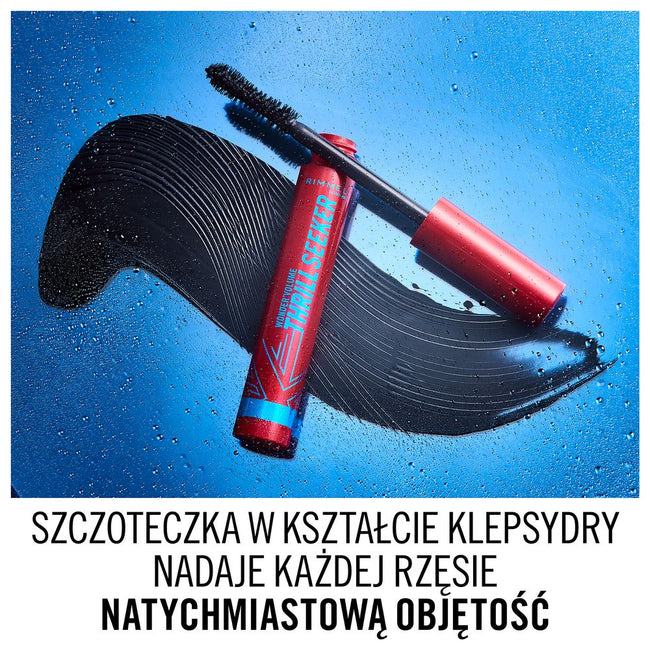 Rimmel Wonder'Volume Thrill Seeker wodoodporny i zwiększający objętość tusz do rzęs 003 Waterproof Black 8ml