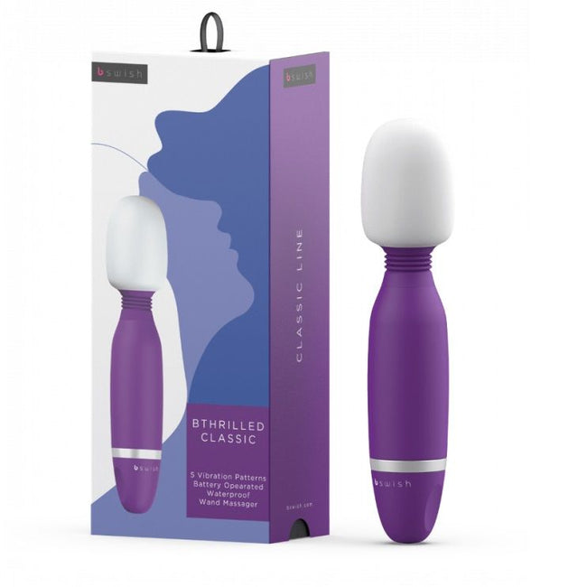 B Swish Bthrilled Classic Wand Vibrator wibrator typu wand Purple