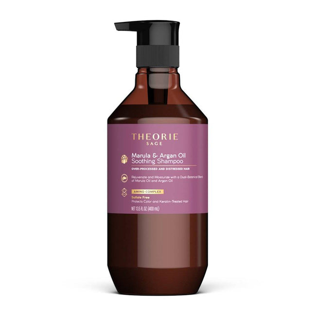 Theorie Sage Marula & Argan Oil Smoothing Shampoo wygładzający szampon do włosów zniszczonych i wymagających intensywnej regeneracji 400ml