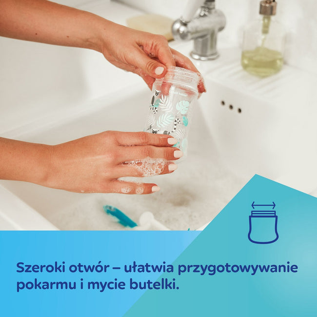 Canpol Babies EasyStart butelka szeroka antykolkowa Bonjour Paris Niebieska 120ml