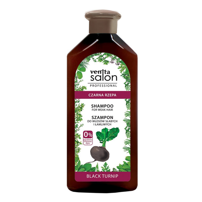 Venita Salon Professional Shampoo For Week Hair szampon ziołowy do włosów słabych i łamliwych Czarna Rzepa 500ml