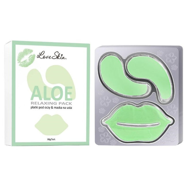 Love Skin Relaxing Pack maseczka na usta + płatki pod oczy Aloe 5szt.