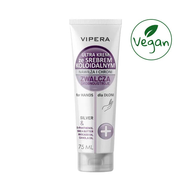 Vipera Ultra krem nawilżająco-ochronny ze srebrem koloidalnym do dłoni 75ml