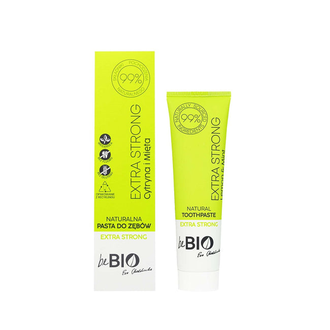 BeBio Ewa Chodakowska Extra Strong naturalna pasta do zębów Cytryna i Mięta 100ml