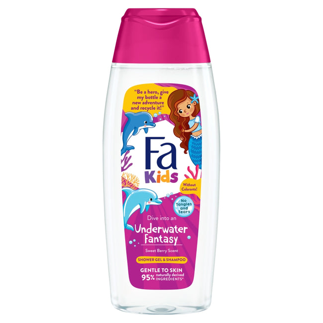 Fa Kids Underwater Fantasy żel pod prysznic i szampon o zapachu słodkich jagód 400ml