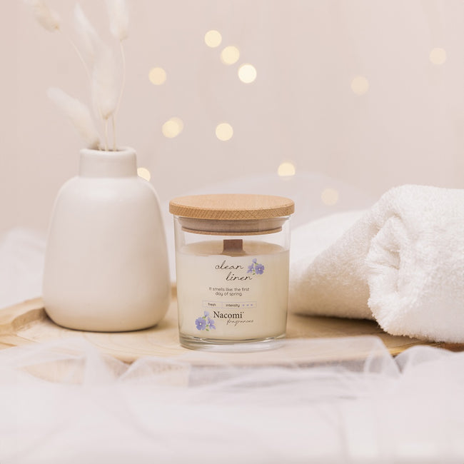 Nacomi Świeca sojowa Clean Linen 140g