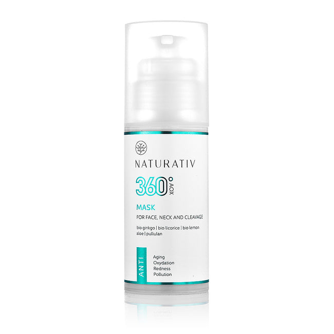 Naturativ 360 AOX Mask For Face Neck & Cleavage maska kojąco-napinająca do twarzy szyi i dekoltu 100ml