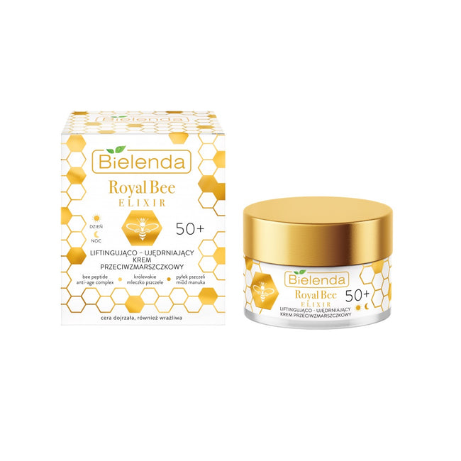 Bielenda Royal Bee Elixir 50+ liftingująco-ujędrniający krem przeciwzmarszczkowy na dzień i noc 50ml
