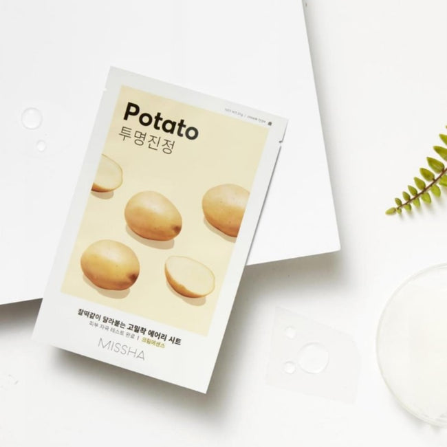 Missha Airy Fit Sheet Mask łagodząca maseczka w płachcie z ekstraktem z ziemniaków Potato 19ml