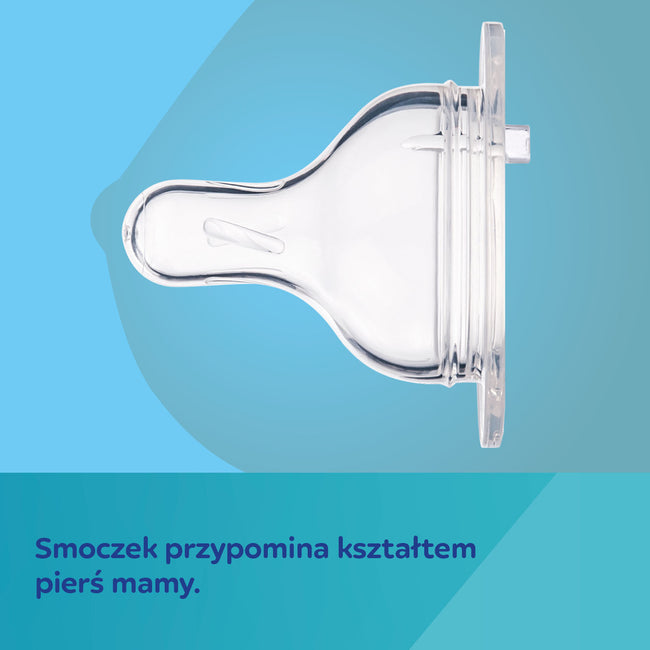 Canpol Babies EasyStart butelka szeroka antykolkowa Bonjour Paris Niebieska 240ml
