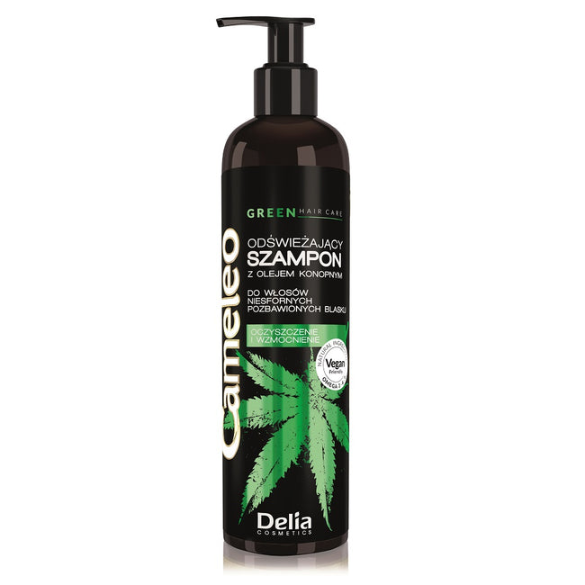 Cameleo Green Hair Care odświeżający szampon z olejem konopnym do włosów niesfornych 250ml