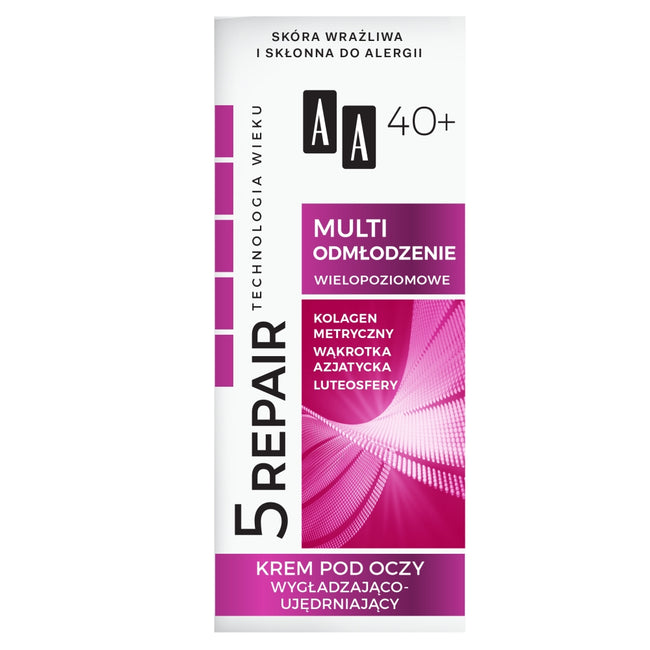 AA Technologia Wieku 5Repair 40+ Multi Odmłodzenie krem pod oczy wygładzająco-ujędrniający 15ml