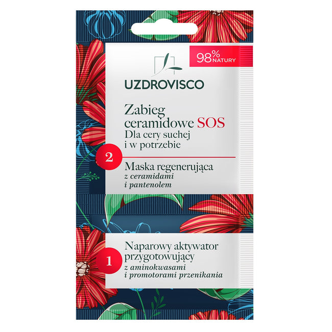 UZDROVISCO Zabieg Ceramidowe SOS maska regenerująca z ceramidami i pantenolem z aktywatorem 8ml